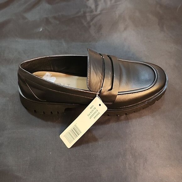 BRAND NEW SPRIT WOMEN'S SAGAN FAUX LEATHER LUGGED SOLE PENNY LOAFERS - Picture 10 of 16